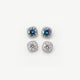 1ct Moissanite Halo Stud Earrings, Sterling Silver