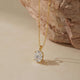 Solitaire Pendant Necklace, Sterling Silver 2ct Oval Stone