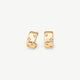 Chunky Celestial Sterling Silver Half Hoop Earrings, Star and Moon