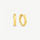 Tapered Sterling Silver Huggie Hoop Earrings, Hinged Pair