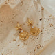 Starfish Seashell Drop Earrings, 18k Gold Plated Stainless Steel