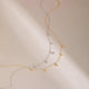 Sterling Silver Moon and Star Necklace, Celestial Layering Chain