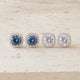 1ct Moissanite Halo Stud Earrings, Sterling Silver