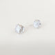 Sterling Silver Statement Stud Earrings, Folded Petal Discs
