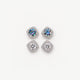 0.5ct Moissanite Halo Stud Earrings, Sterling Silver