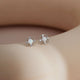 Floral Opal Sterling Silver Stud Earrings