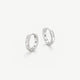 Sterling Silver Star Huggie Hoop Earrings, Small Stackable Pair