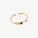 Thin Tiger Eye Cuff Bracelet, Gold Plated Sterling Silver
