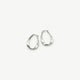 Twisted Sterling Silver Hoop Earrings, Medium Teardrop Pair